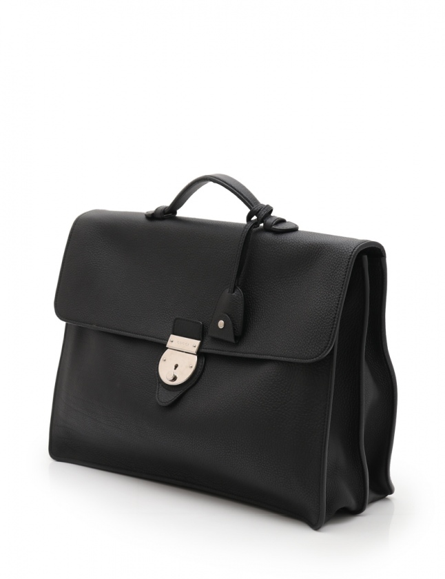 グッチ GUCCI ビジネスバッグ ブリーフケース 黒 295316 レザー メンズ 