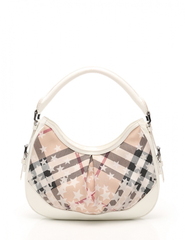 バーバリー BURBERRY ショルダーバッグ チェック柄 スター柄 ベージュ 