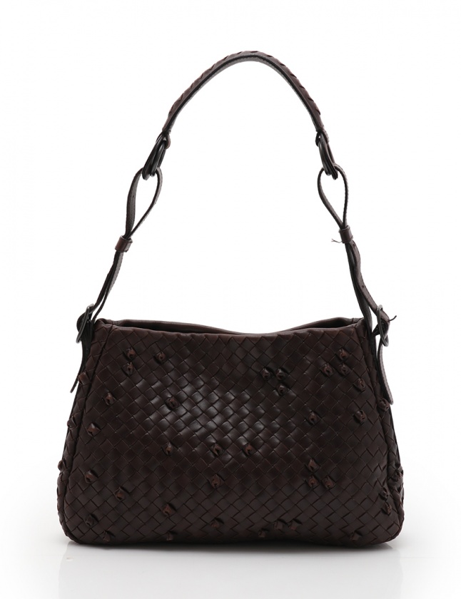 BOTTEGA VENETA イントレチャート ダークブラウン ショルダーバッグ BOTTEGA VENETA ボッテガヴェネタ ショルダーバッグ MINI LOOP