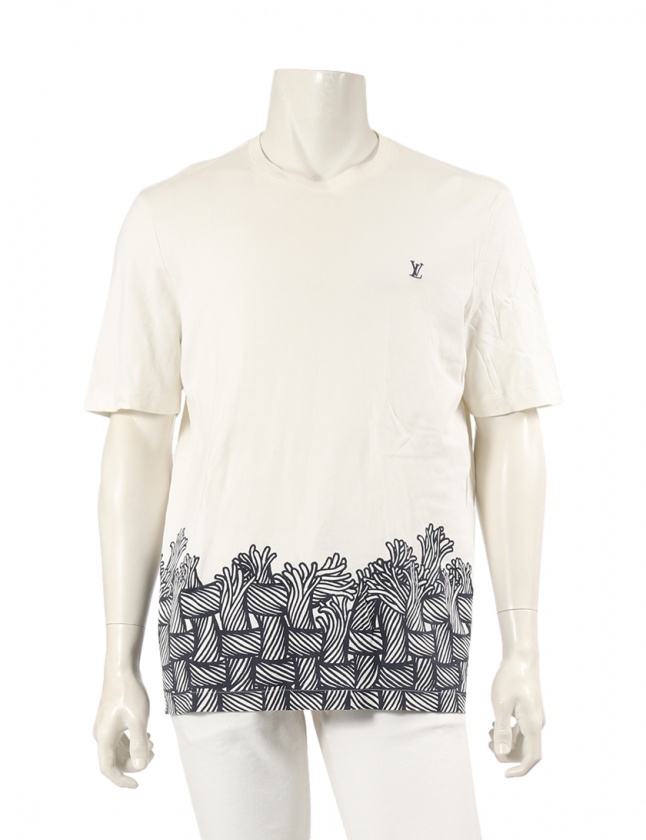 ルイヴィトン LOUIS VUITTON カットソー Tシャツ アイボリー XXL 