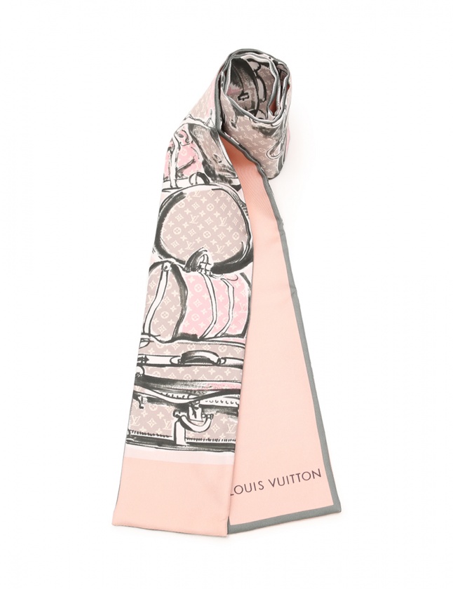 ルイヴィトン LOUIS VUITTON リボンスカーフ バンドー トランクス 