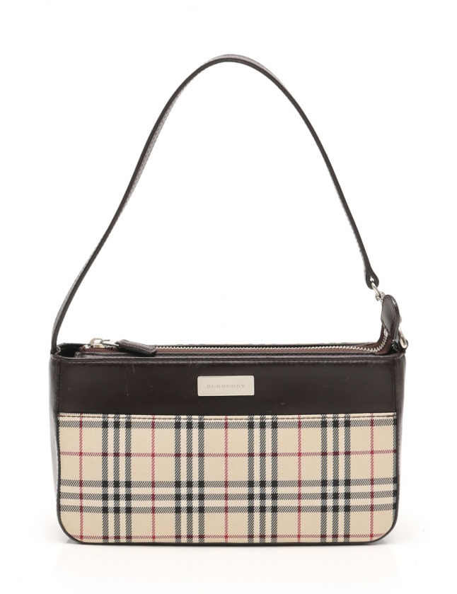 バーバリー BURBERRY ワンショルダーバッグ チェック柄 ベージュ