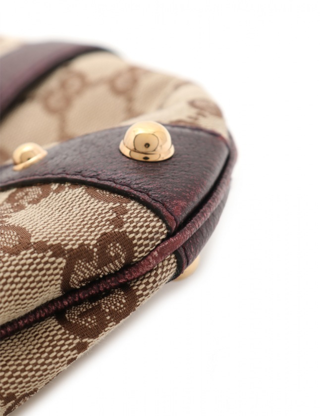 グッチ GUCCI ショルダーバッグ GGキャンバス ホースビット ベージュ 
