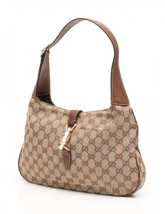 【美品/希少】GUCCI ボディバッグ ジャッキー GGキャンバス ベージュ GGキャンバスジャッキーショルダーバッグ ベージュ ヴィンテージ