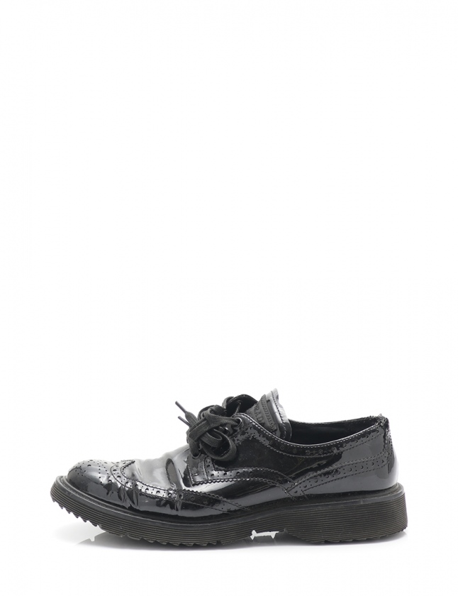 プラダスポーツ PRADA SPORT カジュアルシューズ レースアップ 黒 38.5 