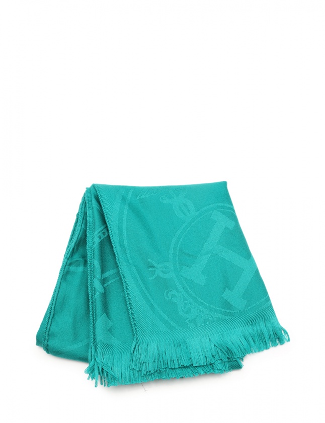 エルメス HERMES 大判ストール ショール ニューリブリス ブルー  