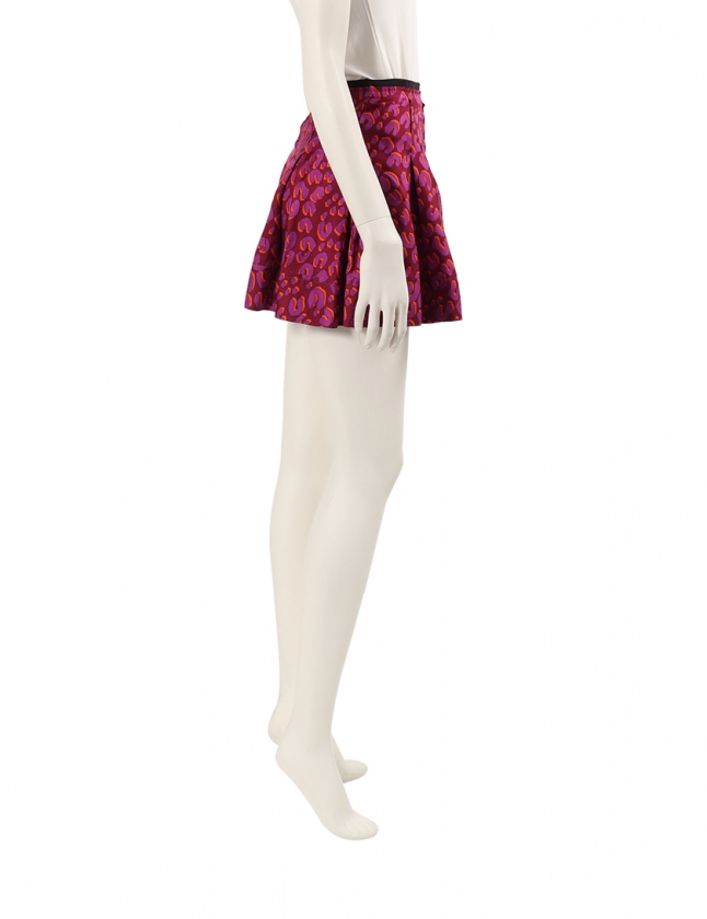 ルイヴィトン LOUIS VUITTON スカート ボルドー マルチカラー 36