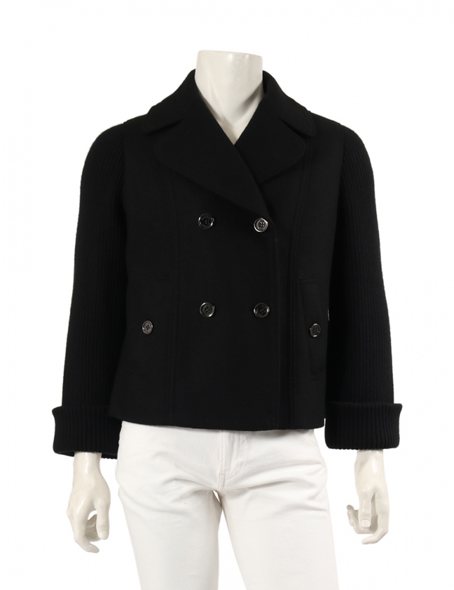 バーバリー ロンドン BURBERRY LONDON コート 黒 44 アウター 無地 S