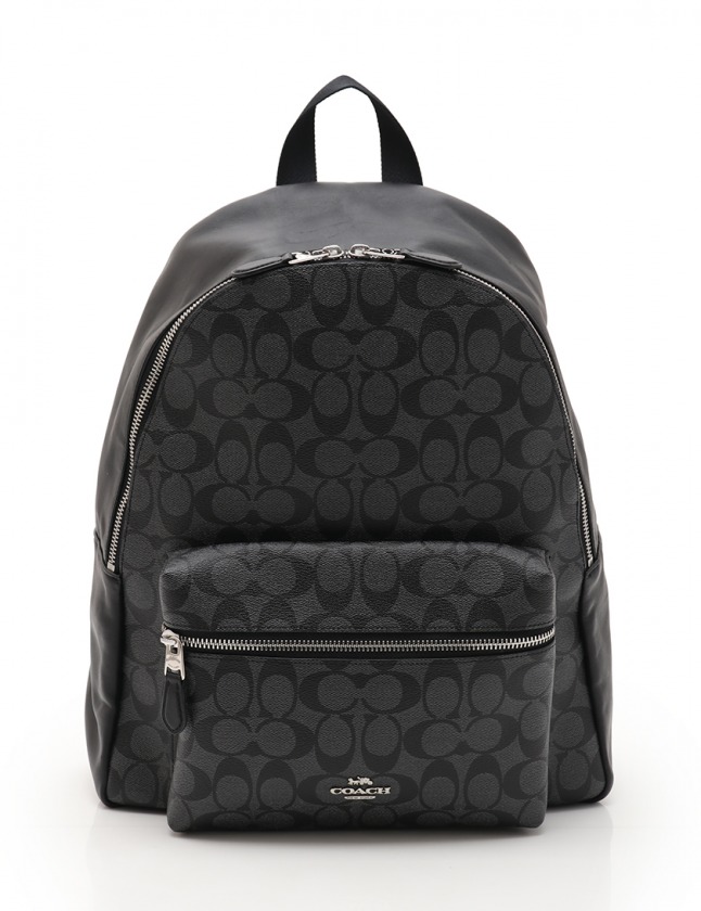 コーチ COACH リュック バックパック シグネチャー 黒 ダークグレー 