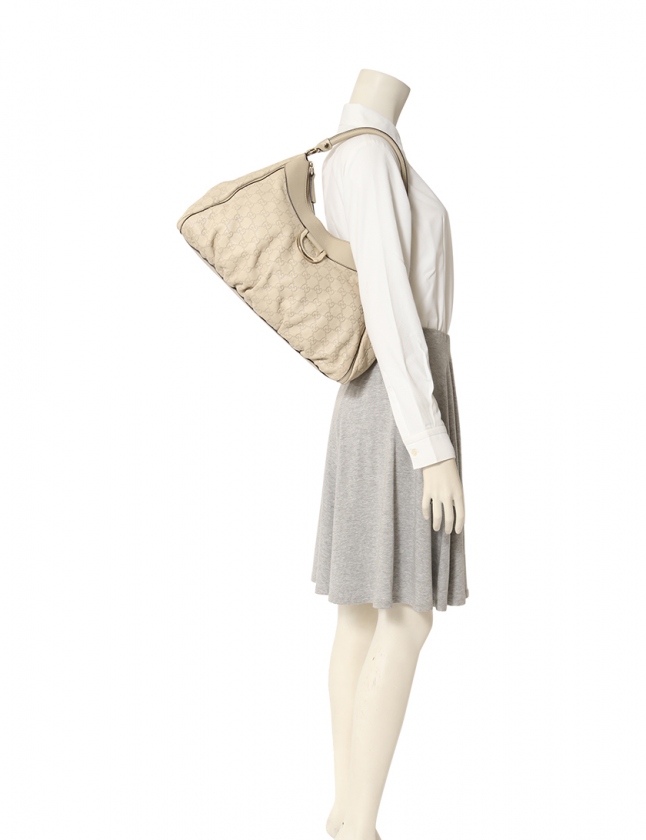 グッチ GUCCI ショルダーバッグ グッチシマ アビー ライトベージュ  