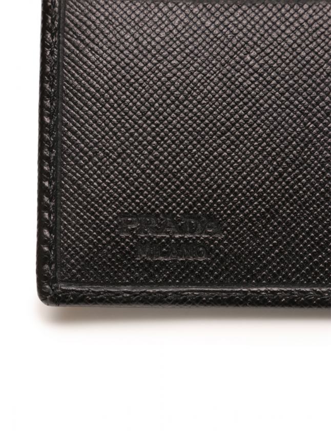 プラダ PRADA 三つ折り財布 黒 小物 サフィアーノレザー M170A 