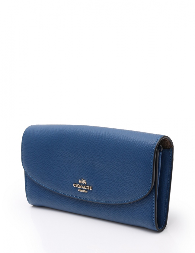 コーチ COACH 二つ折り財布 青 小物 レザー F52628 レディース
