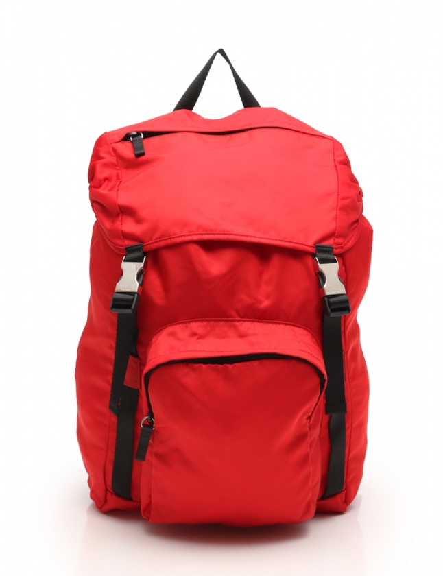 プラダ PRADA バックパック リュック 赤 ナイロン レディース 114  