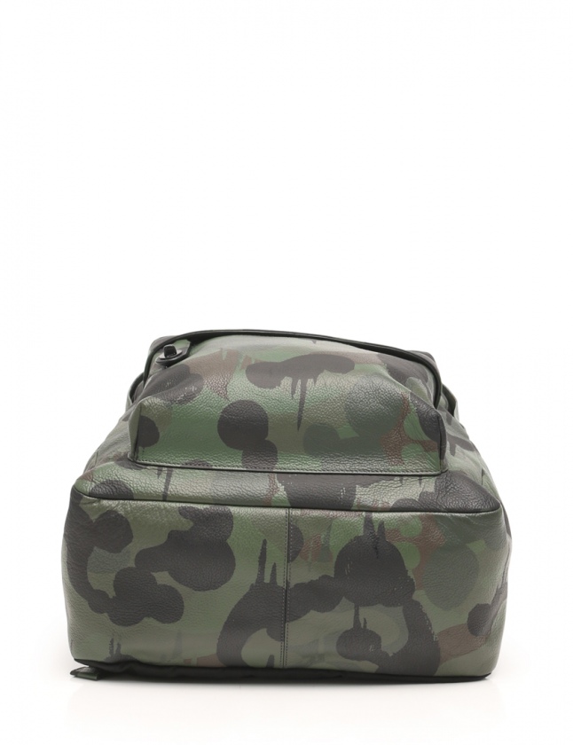 コーチ COACH バックパック カモフラージュ 緑 カーキ 黒 72063 PVC 
