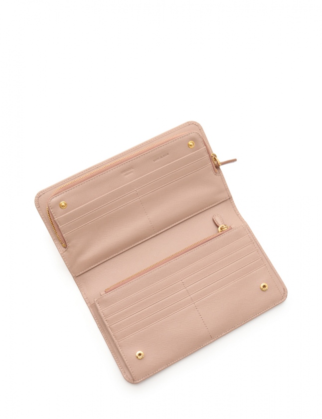 プラダ PRADA 長財布 1M1316 - サフィアーノレザー ベージュ 美品 財布 PRADA(プラダ) ⁄ 長財布⁄レザー⁄BLU⁄無地⁄レディース⁄1M1316 | 中古品