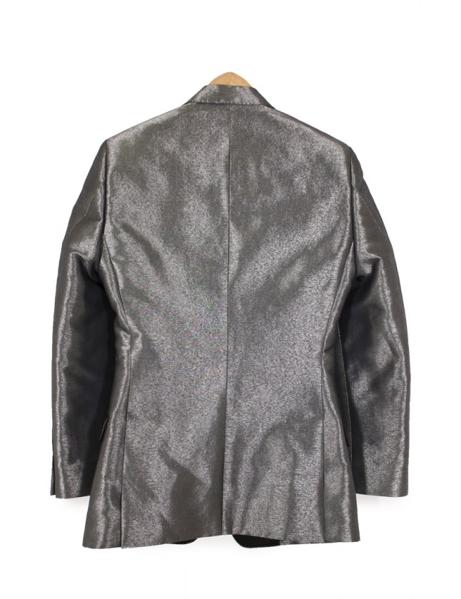 Dolce & Gabbana シルバー レザージャケットシルバー44