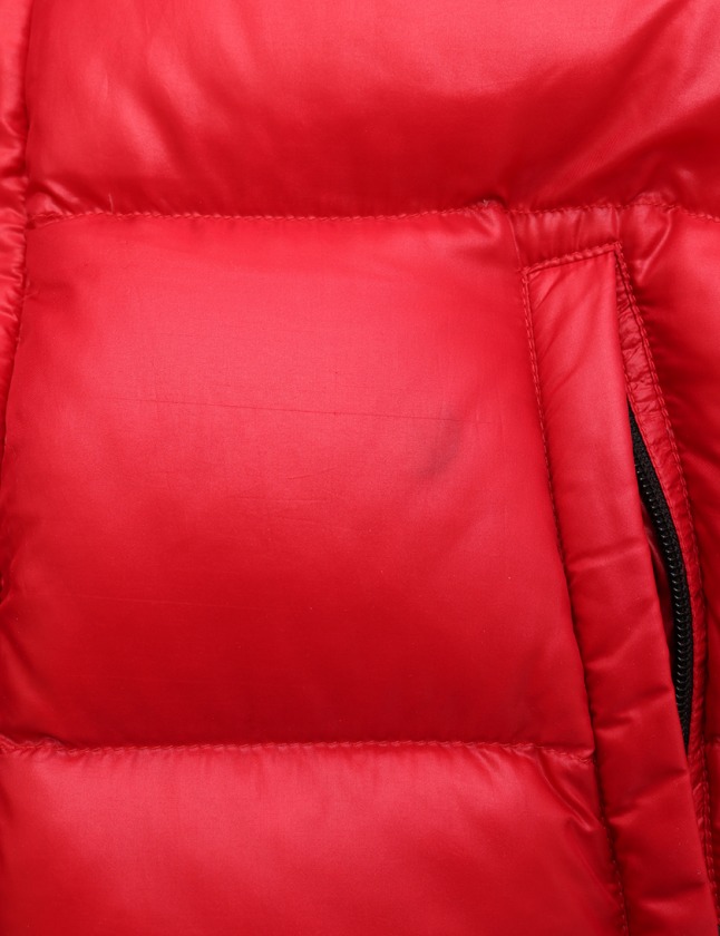 プラダスポーツ PRADA SPORT ダウンベスト 赤 46 アウター 無地 S