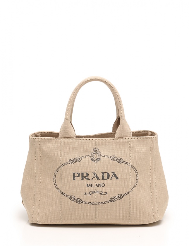 PRADA ベージュ トートバッグ