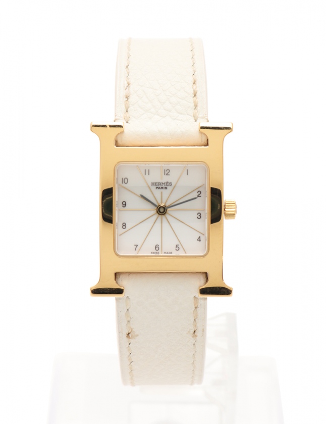エルメス HERMES 腕時計 Hウォッチ レディース ゴールド HH1.201 GP  