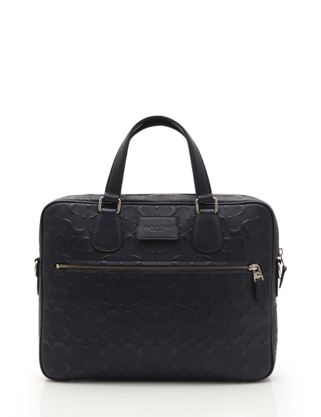 コーチ COACH ビジネスバッグ シグネチャー ネイビー 71752 レザー 