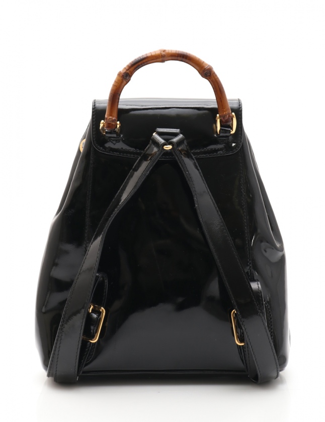 美品　GUCCI グッチ　黒 リュック　バックパック　バンブー　エナメル 楽天市場】【バッグ】GUCCI グッチ バンブー リュック リュック