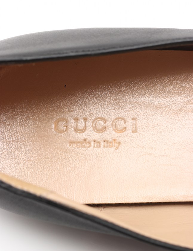 グッチ GUCCI フラットシューズ GGマーモント 黒 37 シューズ 24cm