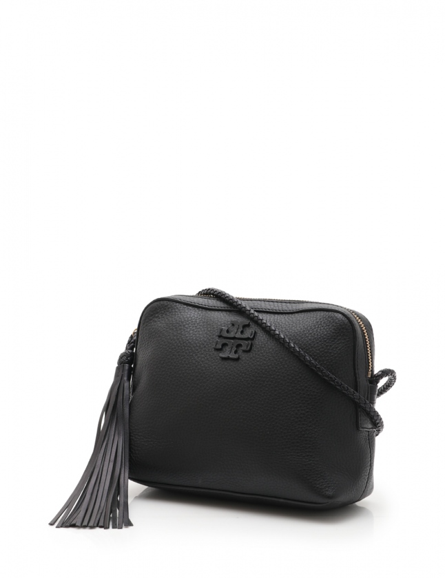 トリーバーチ TORY BURCH ショルダーバッグ 黒 レザー タッセル 