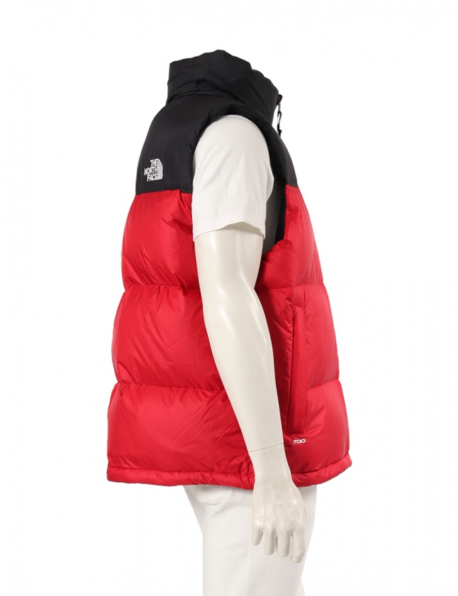 ザノースフェイス THE NORTH FACE ダウンベスト ヌプシ レトロ 黒 赤 