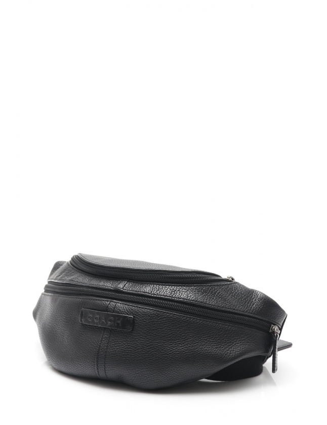 コーチ COACH ボディバッグ ウエストポーチ 黒 F77233 レザー メンズ 