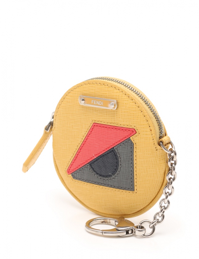 フェンディ FENDI バゲット コインケース イエロー がま口