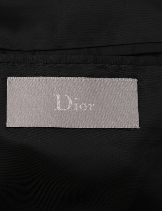 ディオールオム Dior HOMME カッタウェイジャケット 黒 グレー 46