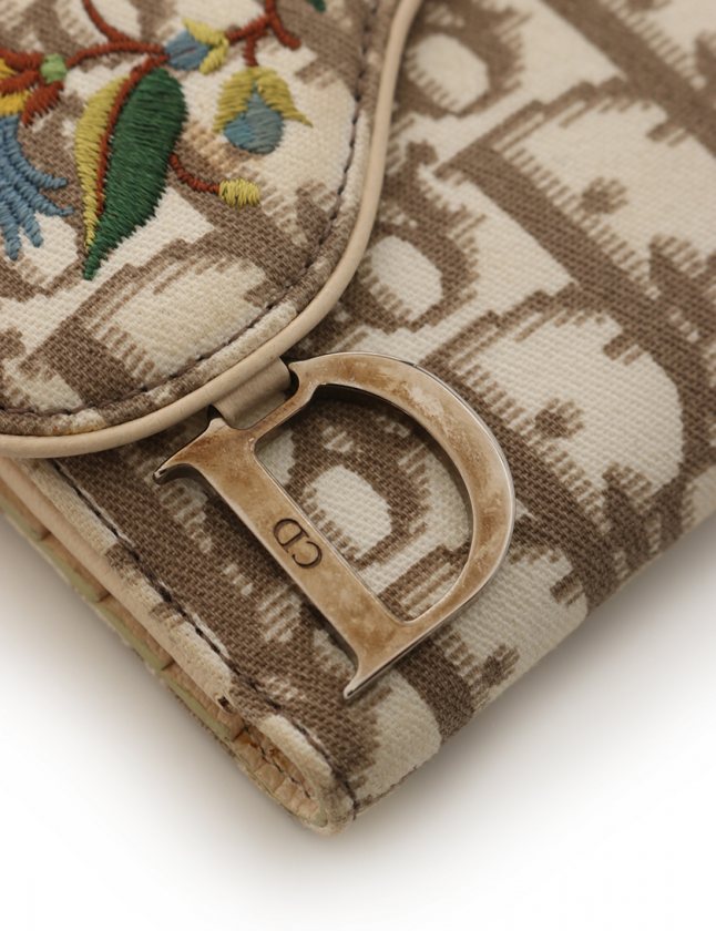 クリスチャンディオール Christian Dior Wホック二つ折り財布 