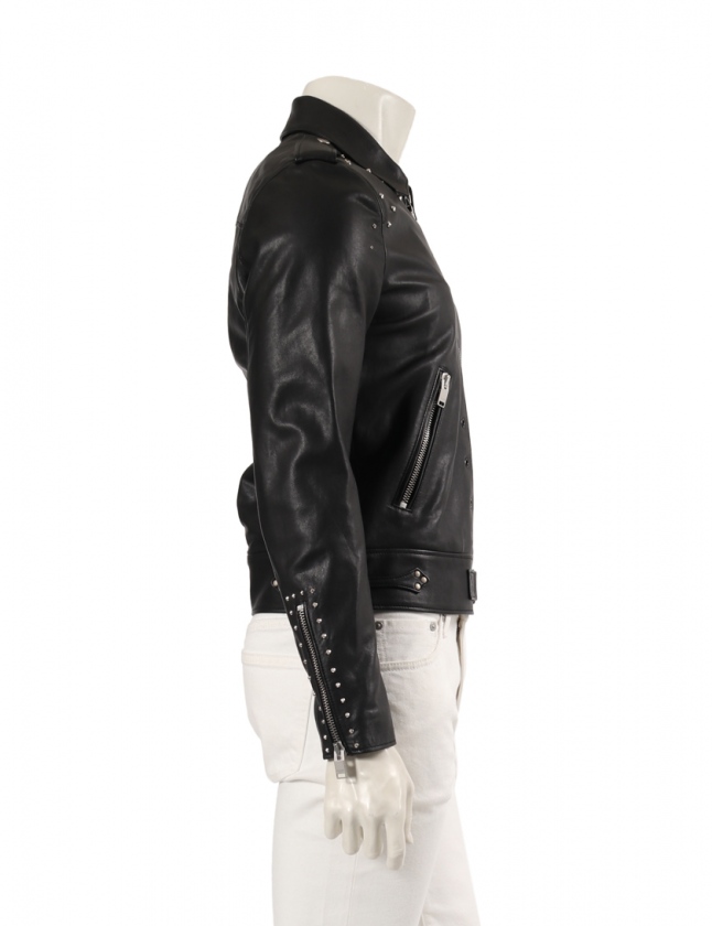 サンローラン パリ SAINT LAURENT PARIS レザージャケット 黒 44