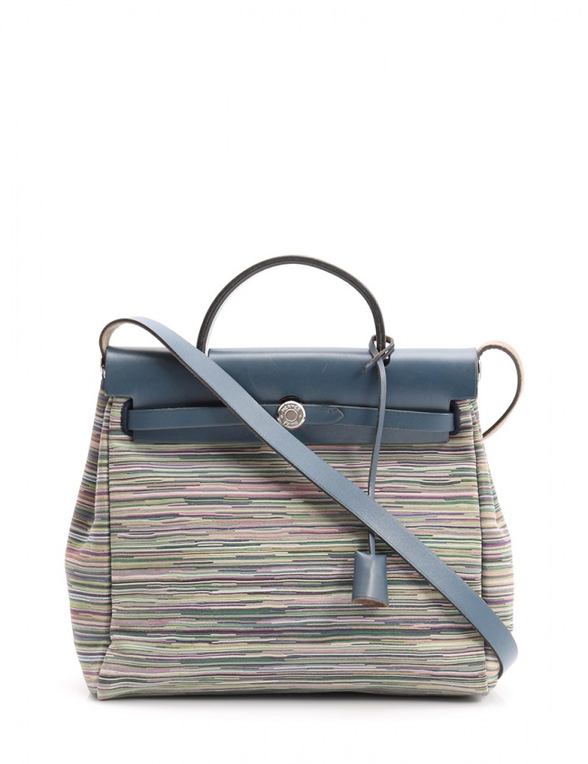 エルメス HERMES ハンドバッグ ショルダーバッグ エールバッグPM 青 