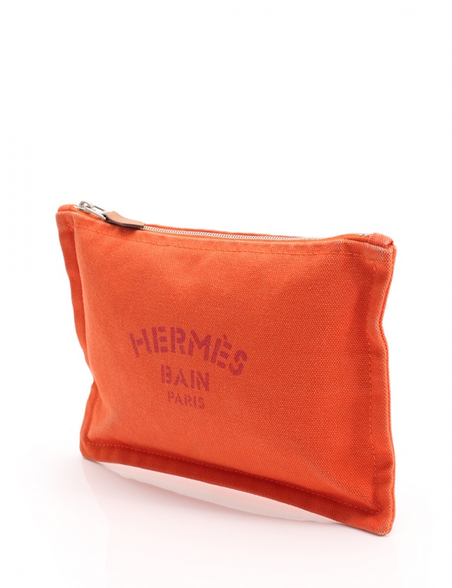 HERMES エルメス 小物 ポーチ トゥルースフラット ネオバンPM オレンジ  
