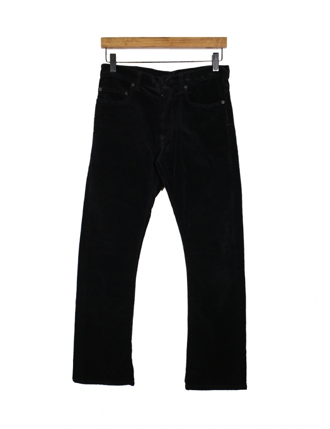 ディオールオム Dior HOMME パンツ ベロア 黒 26インチ ボトムス 