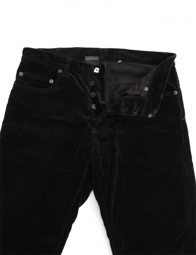 ディオールオム Dior HOMME パンツ ベロア 黒 26インチ ボトムス 