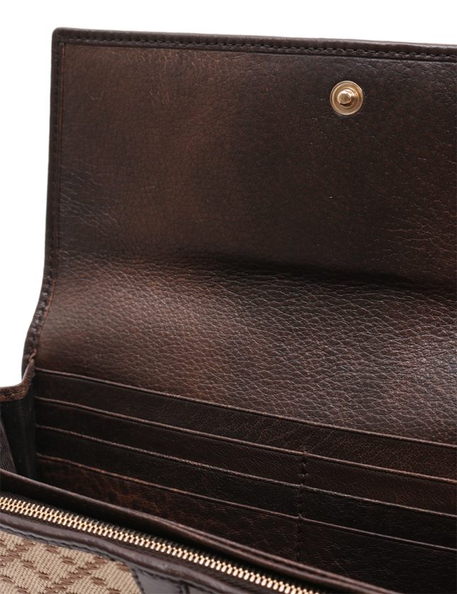 グッチ GUCCI 二つ折り長財布 ディアマンテ ホースビット ベージュ  