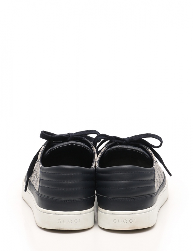 グッチ GUCCI ローカットスニーカー GGスプリーム ネイビー ベージュ 8 