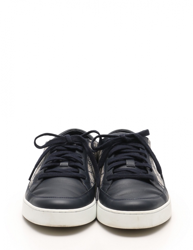 グッチ GUCCI ローカットスニーカー GGスプリーム ネイビー ベージュ 8 