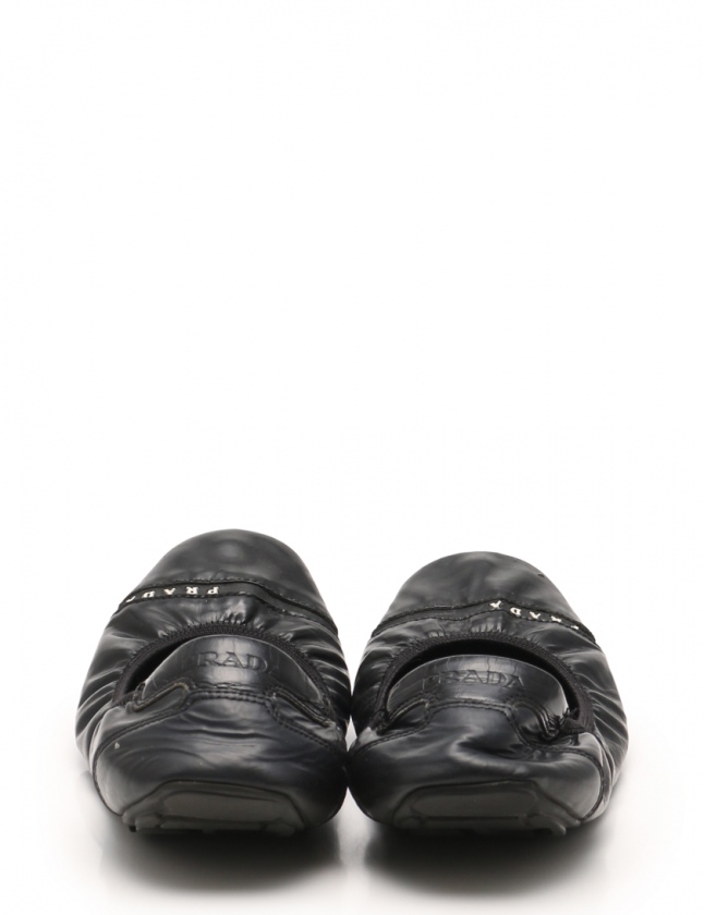 PRADA フラットシューズ　24.5cm プラダスポーツ PRADA SPORT フラットシューズ バレエシューズ 黒 24.5