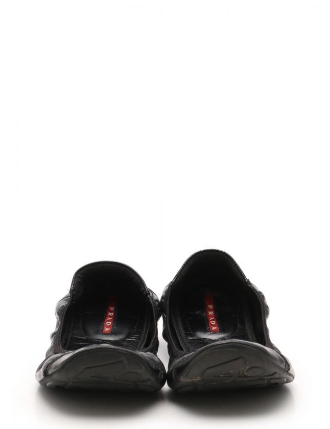 PRADA フラットシューズ　24.5cm プラダスポーツ PRADA SPORT フラットシューズ バレエシューズ 黒 24.5