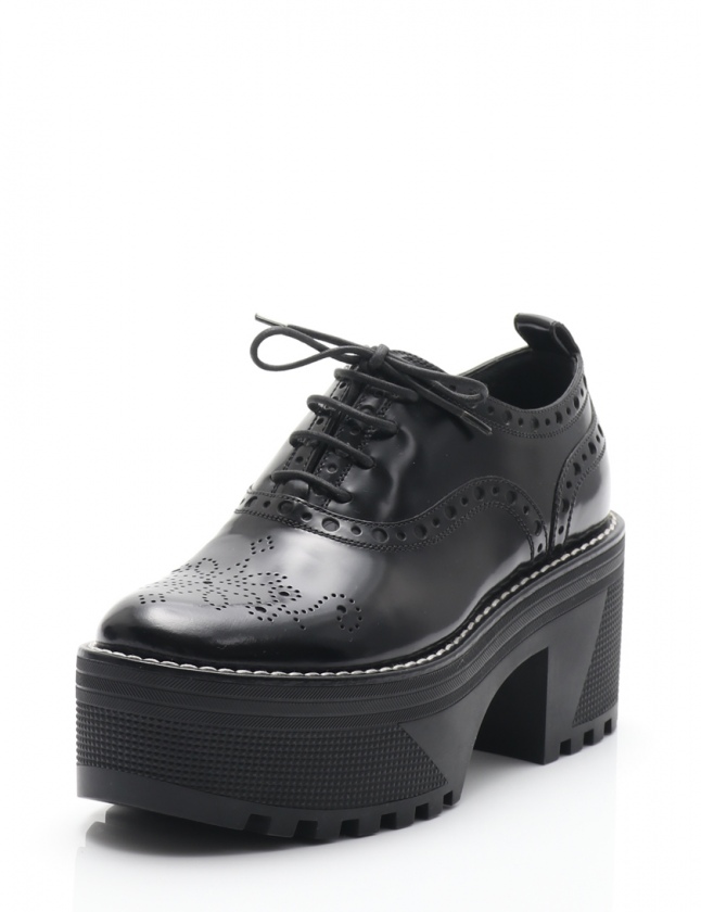 ルイ・ヴィトン ブラック レースアップシューズ 極美品】ルイヴィトンLV メンズレースアップシューズ26.0cm 茶