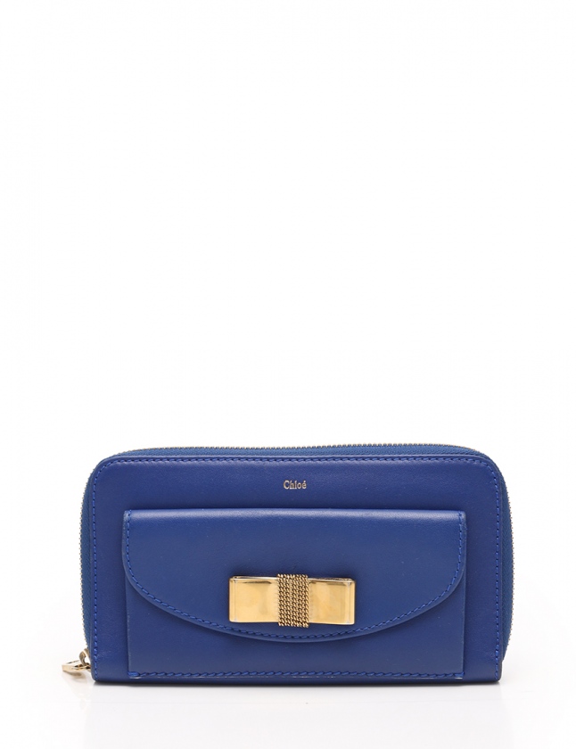クロエ CHLOE ラウンドファスナー長財布 リリィ ロイヤルブルー 小物 