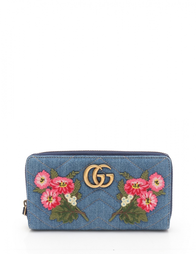 グッチ GUCCI ラウンドファスナー長財布 GGマーモント ジップ