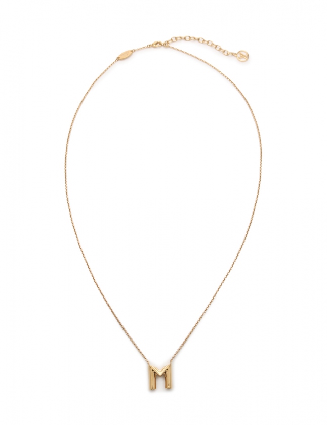 ルイヴィトン LOUIS VUITTON ネックレス ペンダント LV＆ME M ゴールド  