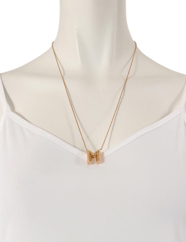 ルイヴィトン LOUIS VUITTON ネックレス ペンダント LV＆ME M ゴールド  