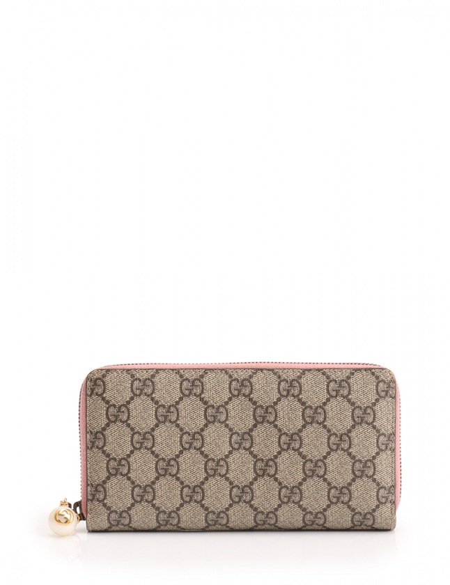 GUCCI スプリーム ピオニー ラウンドファスナー長財布 431477