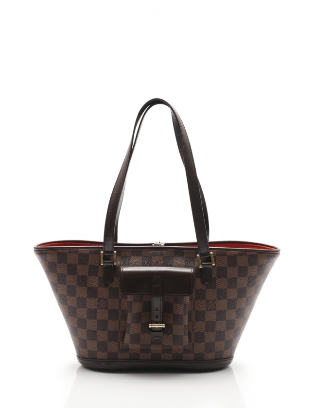 美品★LOUIS VUITTON ヴィトン マノスクPM トートバッグ 茶色 ブランドレンタルのBrandCity / ルイ・ヴィトン ダミエ マノスク