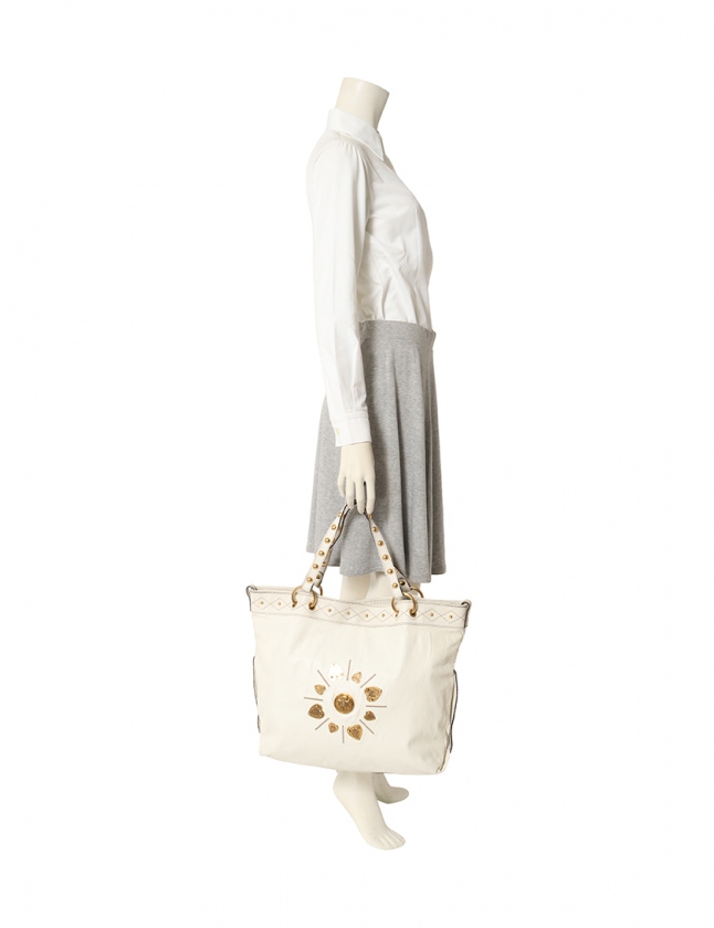 グッチ GUCCI トートバッグ バブーシュカ アイボリー 211959 レザー 